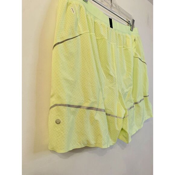 Lululemon Surge Lined Shorts 6" Special Edition Mens Size XXL Faded Zap Yellow - Picture 5 of 11